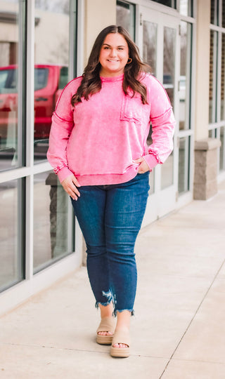 Sweat It Out Acid Wash Sweatshirt