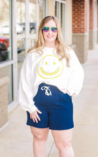 Meet Me There Shorts in Navy