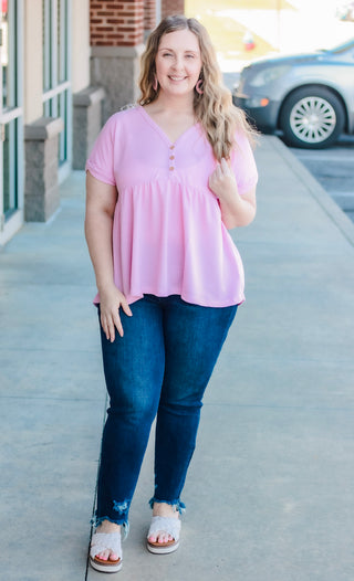 Soft and Kind Top in Baby Pink