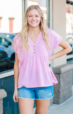 Soft and Kind Top in Baby Pink