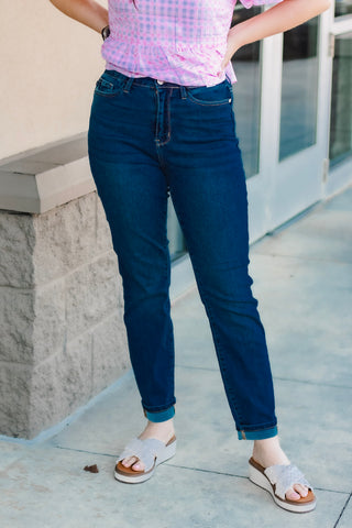 Calling Home Judy Blue Non Distressed Boyfriend Jeans