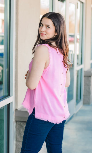 Bubblicious Button Back Top