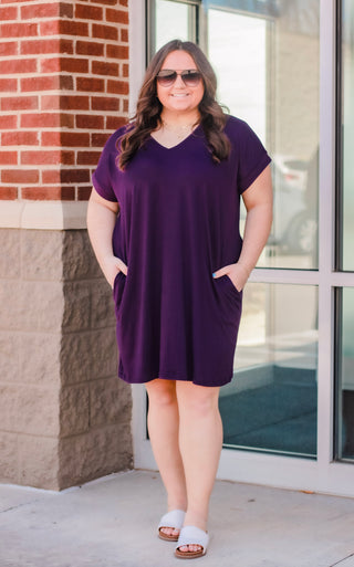 Purple Please T-Shirt Dress