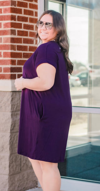 Purple Please T-Shirt Dress