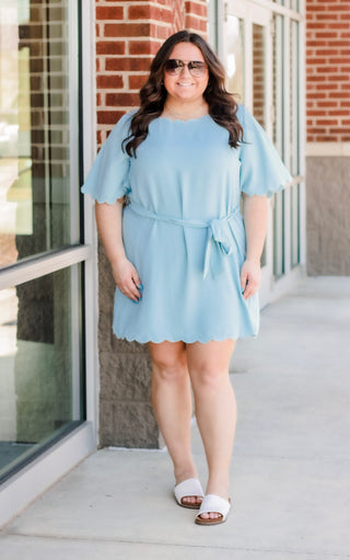 Spring Breeze Dress in Sky Blue