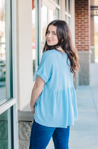 Soft and Kind Top in Baby Blue