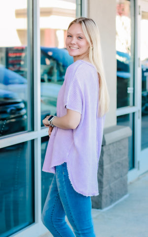 Keep This a Secret Top in Lavender