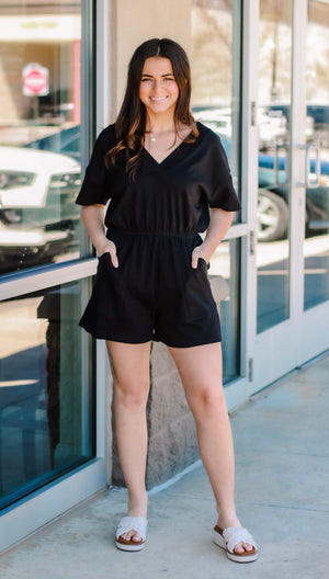 On the Daily Romper in Black
