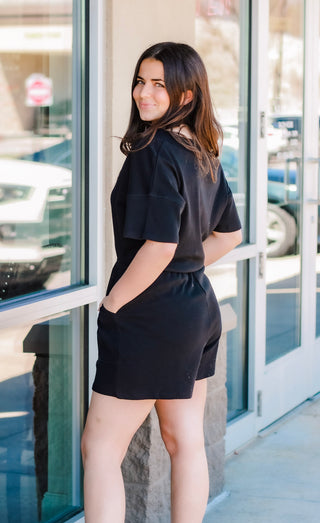 On the Daily Romper in Black