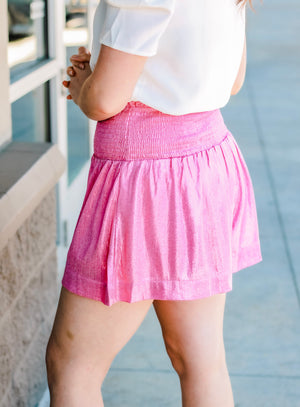 Time to Shine Shorts in Pink