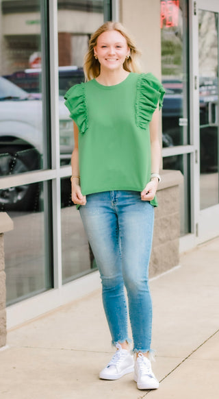 Flutter for You Top in Green
