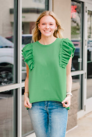 Flutter for You Top in Green