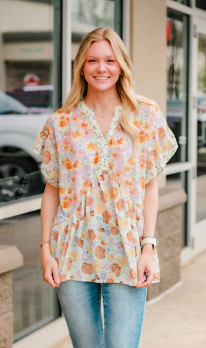 Bringing It All Floral Blouse