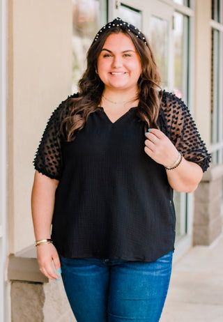 Side Show Black Blouse