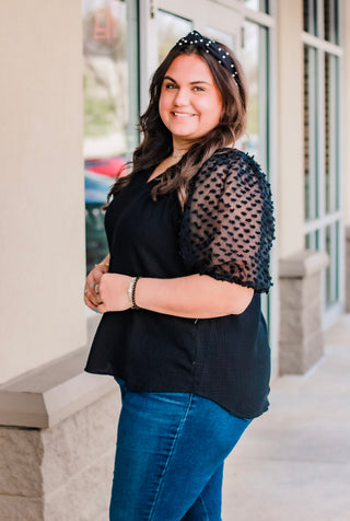 Side Show Black Blouse