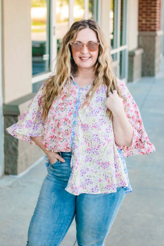 Keeping Me Busy Floral Blouse
