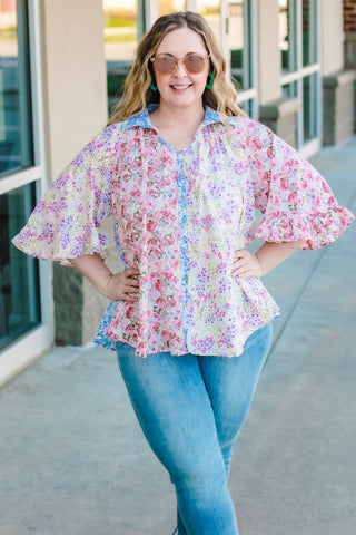 Keeping Me Busy Floral Blouse