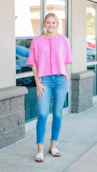 You Don't Know About Me Top in Pink