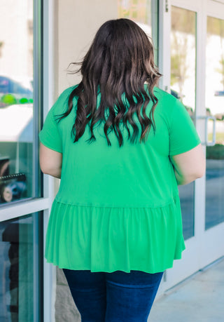 Pep in My Step Peplum in Green