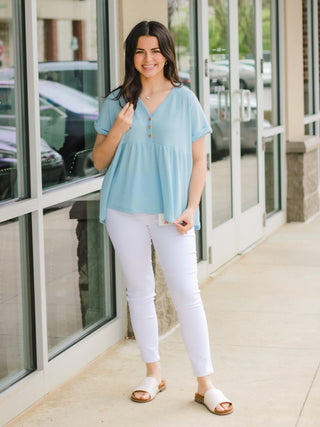 Soft and Kind Top in Baby Blue