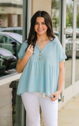 Soft and Kind Top in Baby Blue