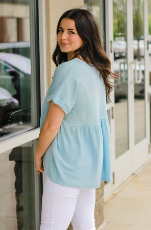 Soft and Kind Top in Baby Blue
