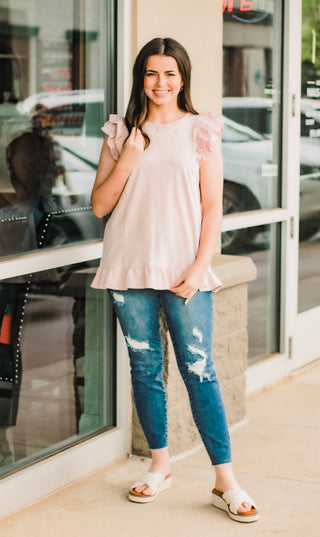 I Was There Ruffle Sleeve Top