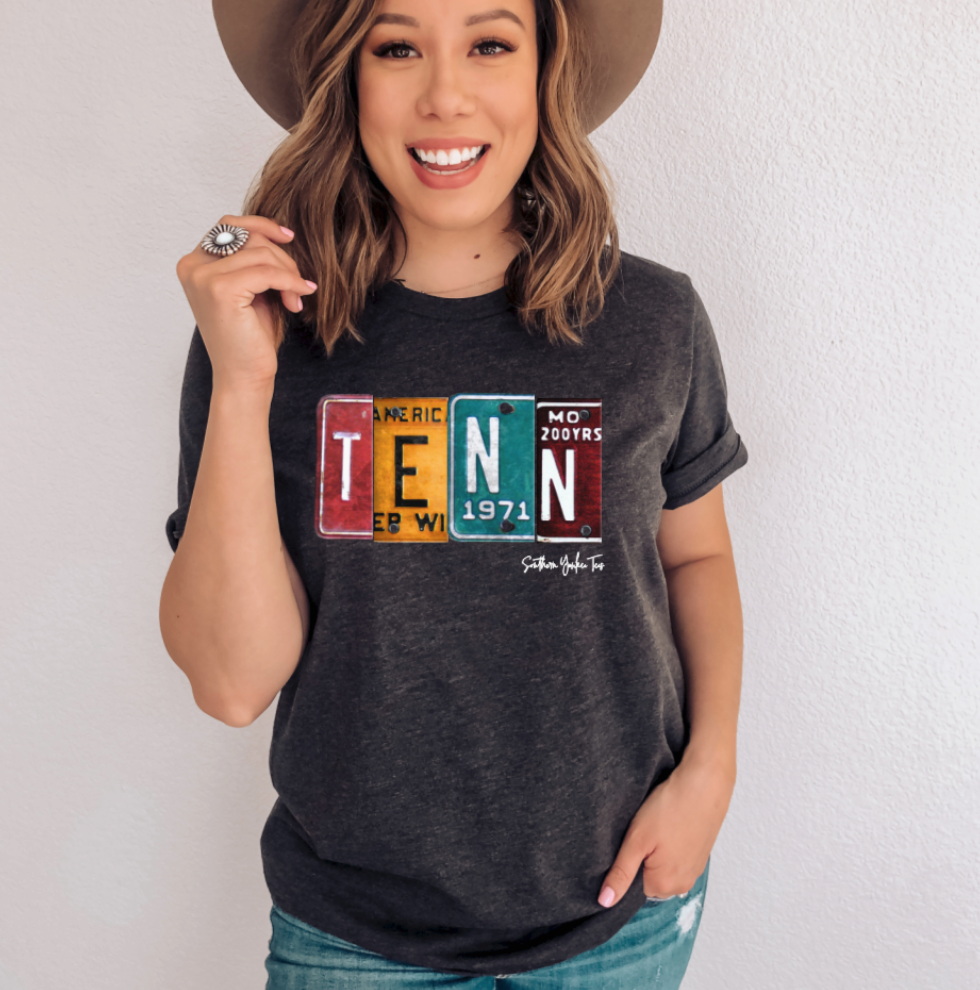 License Plate Tennessee Graphic Tee