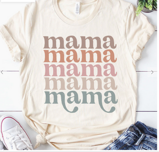 Retro Mama on Repeat Tee