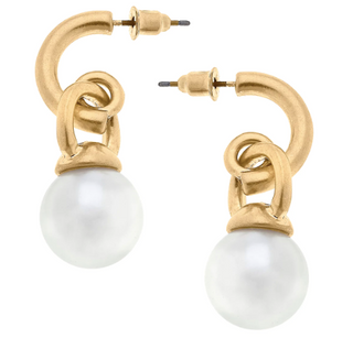 CANVAS Style Layne Pearl Drop Hoop Earrings