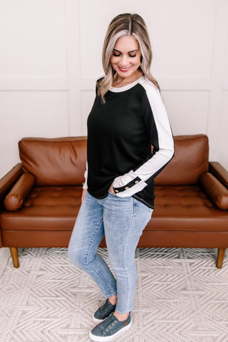 Heart On Your Sleeve Black & White Top