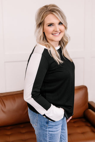 Heart On Your Sleeve Black & White Top