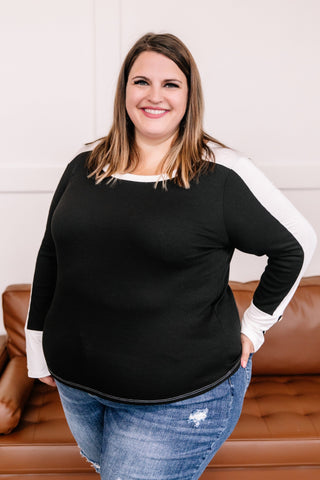 Heart On Your Sleeve Black & White Top