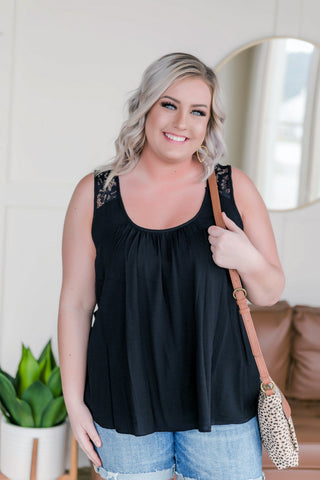 I See Through You Lace Black Tank