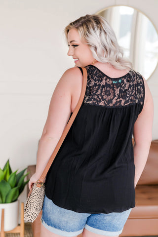 I See Through You Lace Black Tank