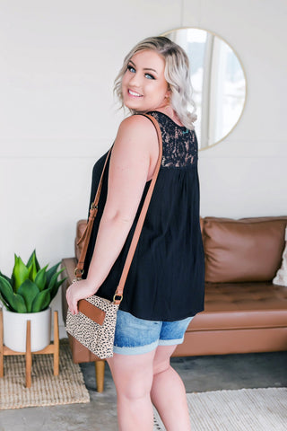 I See Through You Lace Black Tank