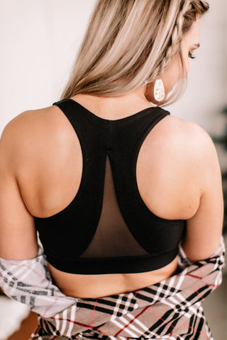 Hold You to It Black Bralette