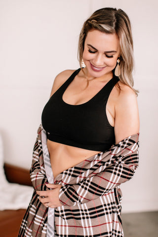 Hold You to It Black Bralette