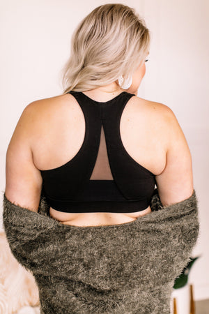 Hold You to It Black Bralette
