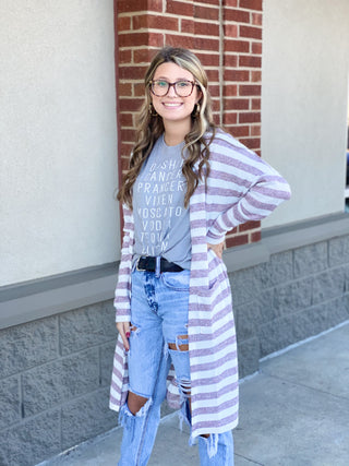 Comfy Cozy Cardi- Mauve