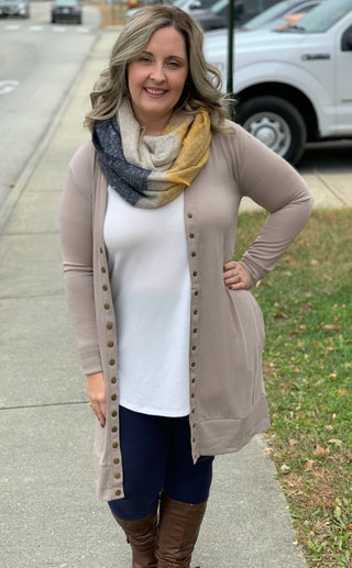 Oh Snap- Mocha Cardi
