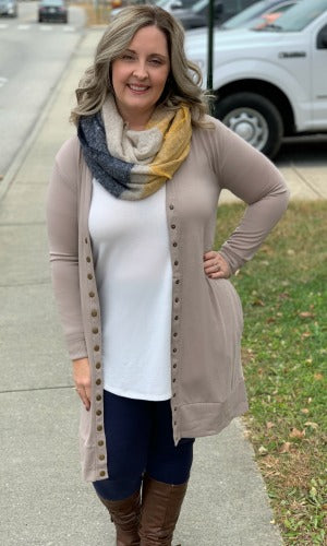 Oh Snap- Mocha Cardi